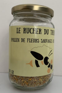 Pollen de fleurs des cévennes, le rucher du trenze du miel produit en Cévennes (lozere)